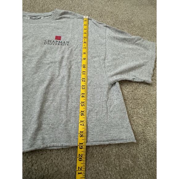 Champion Chapman University Crop Raw Hem Gray Graphic Adult XXL T-Shirt XXLarge - Picture 5 of 5